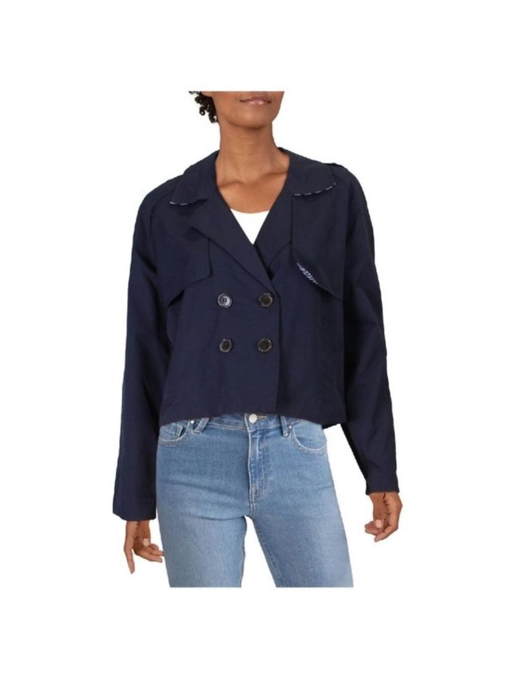 Maison Jules Crop Cold Weather Trench JackeT